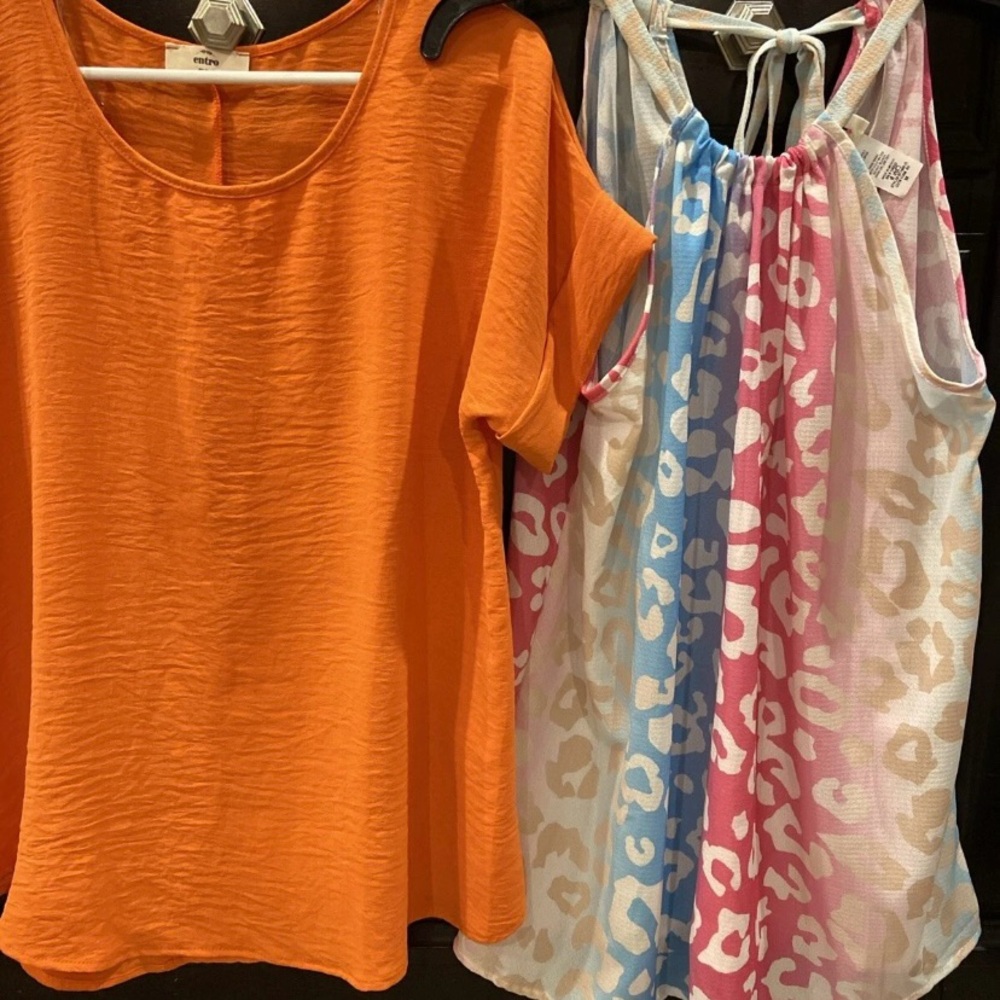 Lot Of 2 Womens Tops Size M Bibi, Entro